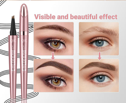 eyebrow pencil creating natural brow strokes