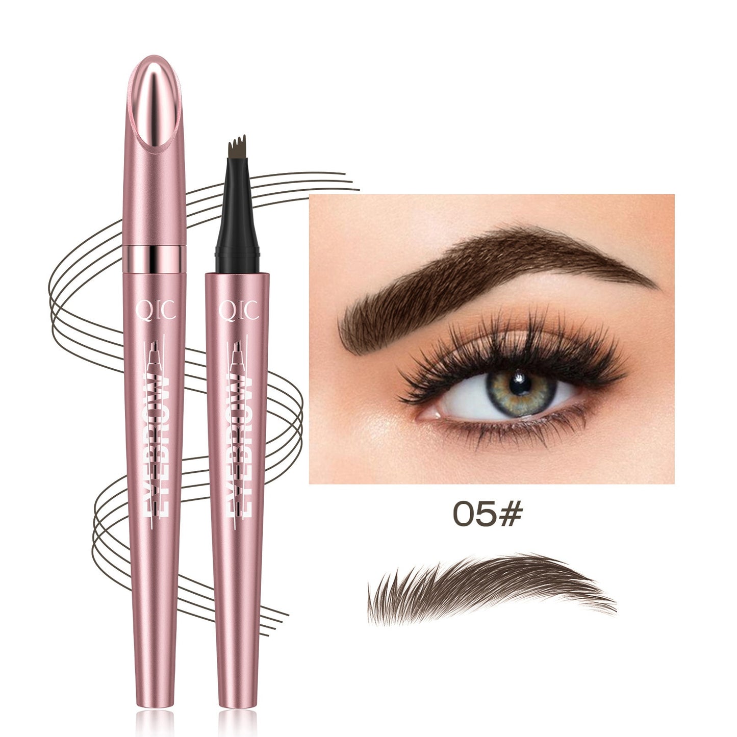eyebrow pencil creating natural brow strokes