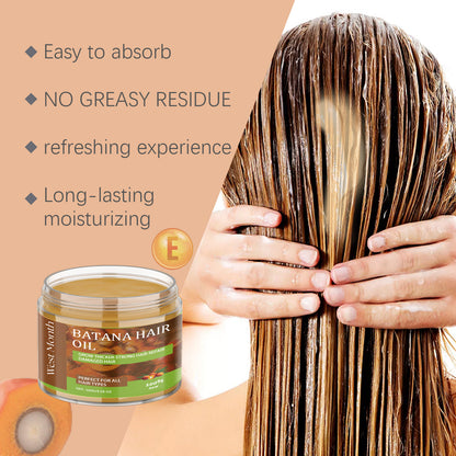 Batana Hair Oil nourishing treatment for easy absorption, no greasy residue, and long-lasting moisturizing hair care.