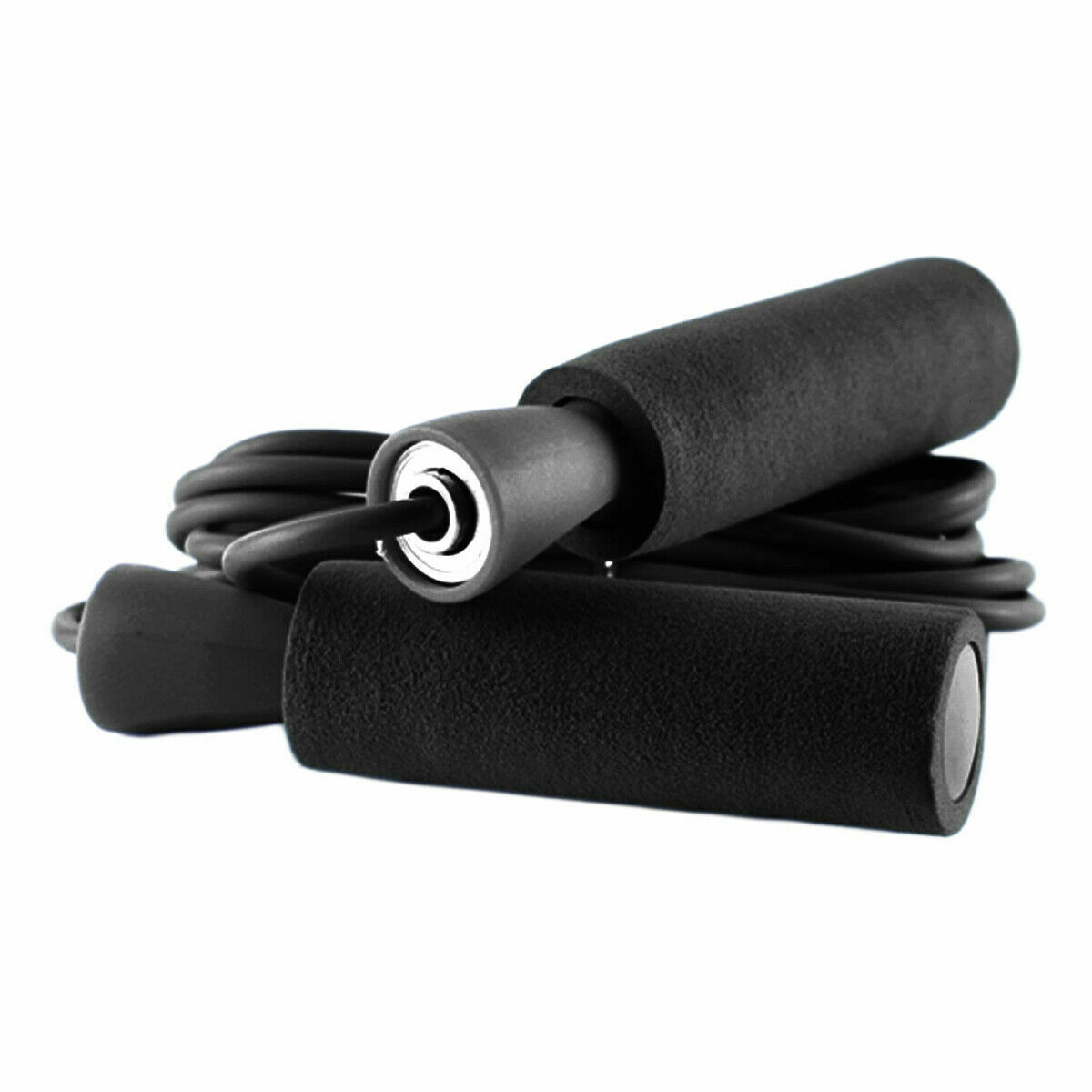 Speed jump rope in use during home workout