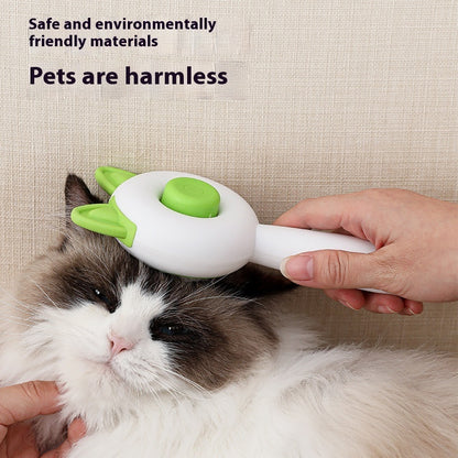 Pet Hair Brush being used on a cat's fur, highlighting ease of grooming and comfort for pets.