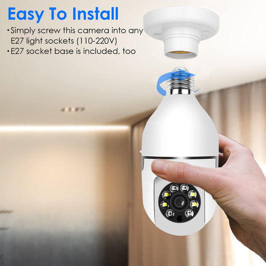E27 WIFI Bulb Camera 1080P – Smart Home Security with Easy Installation