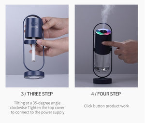 usb air humidifier with night light mist diffuser