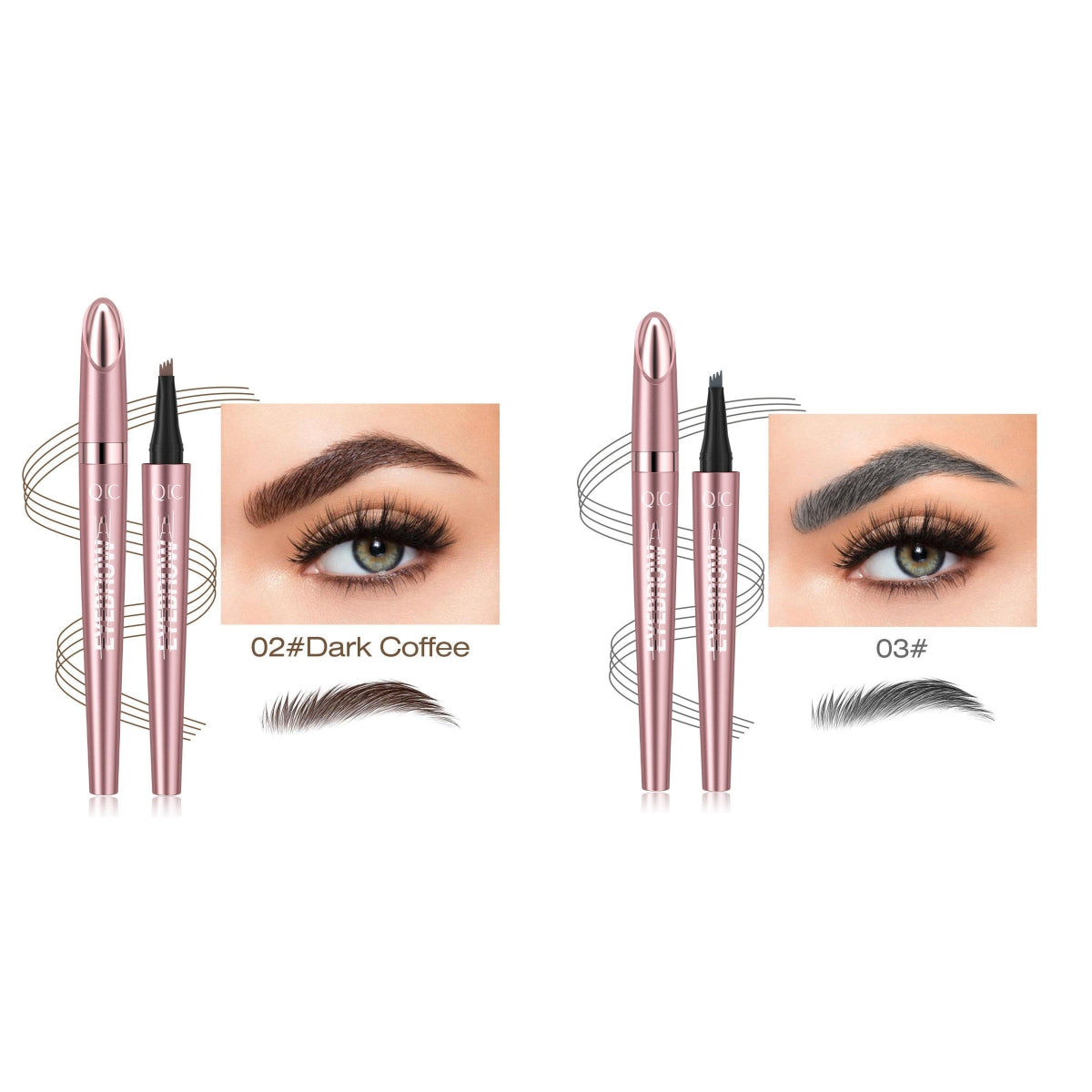 eyebrow pencil creating natural brow strokes