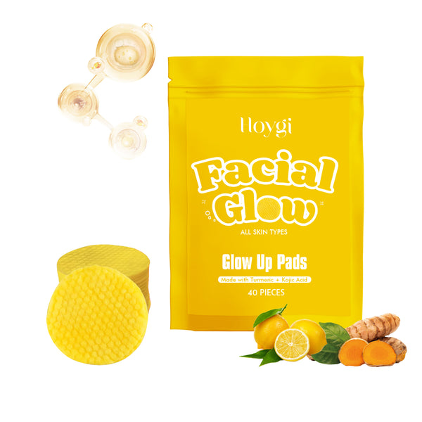 Turmeric cleansing pads in use on face