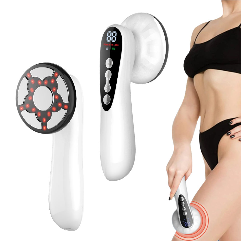 body sculpting massager in use on stomach area