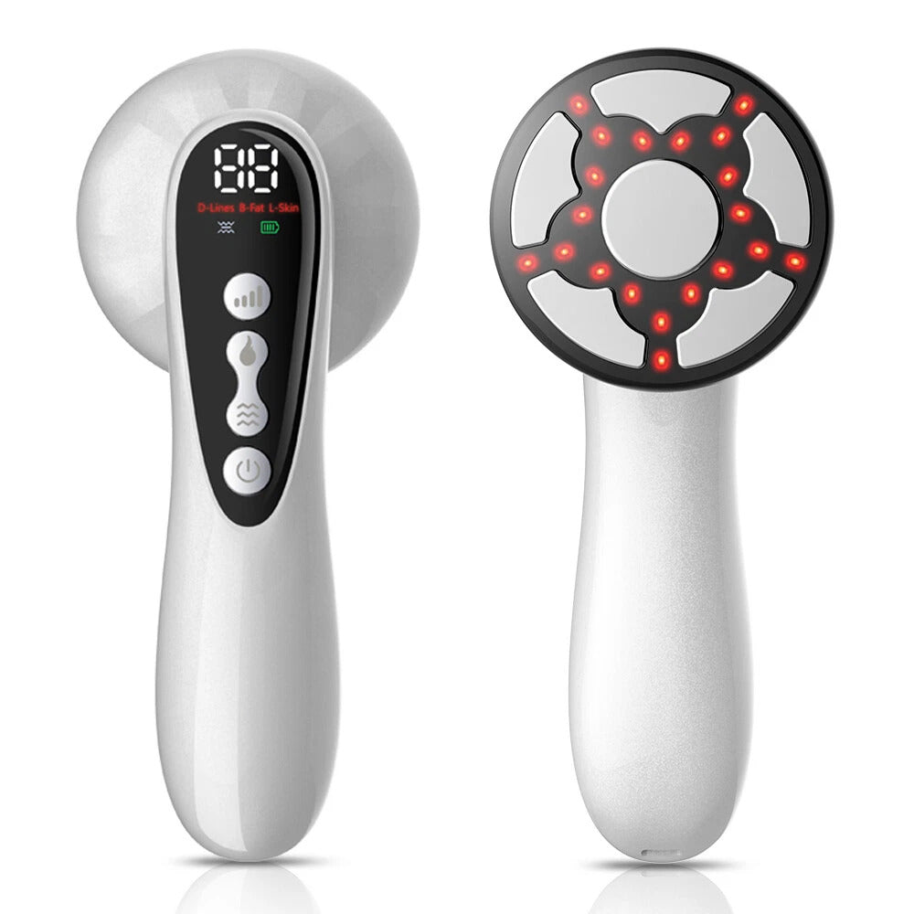 body sculpting massager in use on stomach area
