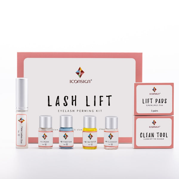 Lash lift kit in use during eyelash treatment