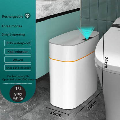 Smart trash can lifestyle use in kitchen and bedroom