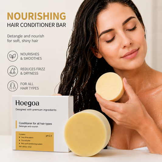 Shampoo soap being used during nourishing hair wash routine