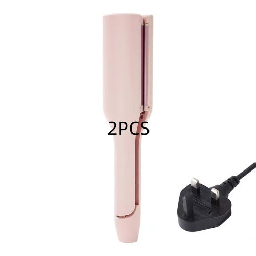hair curling iron creating deep wave hairstyle