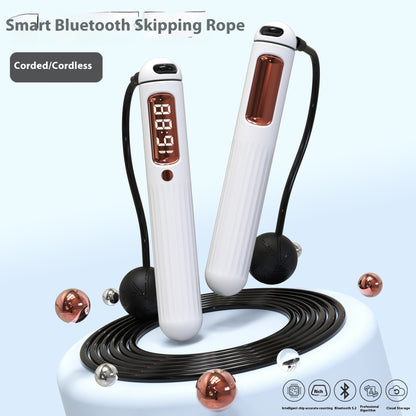 smart jump rope in use during home workout