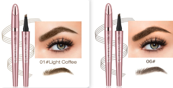 eyebrow pencil creating natural brow strokes
