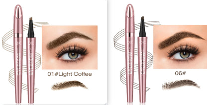 eyebrow pencil creating natural brow strokes