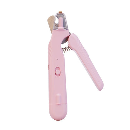 pet nail grinder in use trimming pet nails