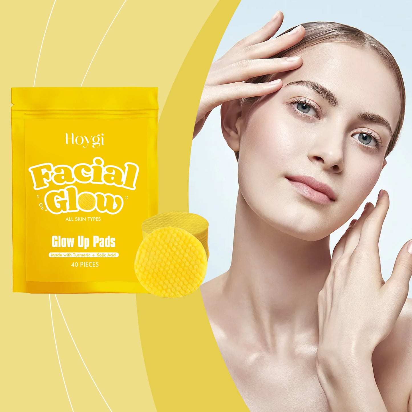 Hoygi Turmeric Cleansing Gasket Gently Cleanses The Face And Improves Dull Skin, Cleansing, Soothing And Nourishing