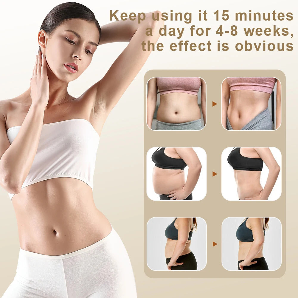 body sculpting massager in use on stomach area