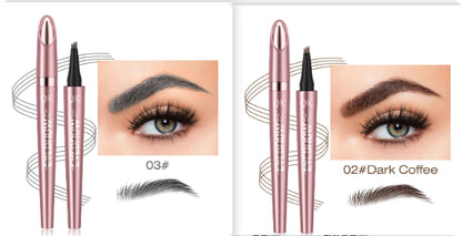 eyebrow pencil creating natural brow strokes