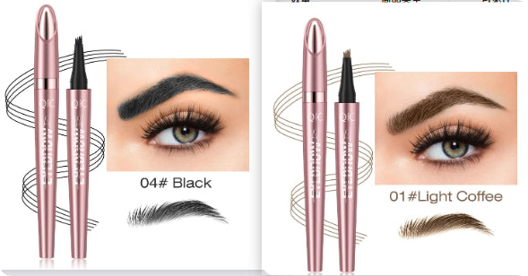 eyebrow pencil creating natural brow strokes