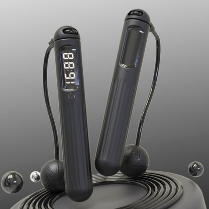 smart jump rope in use during home workout