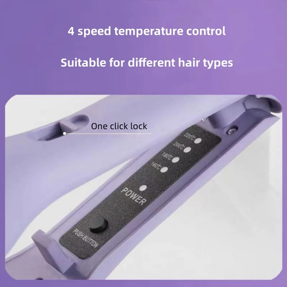 hair curling iron creating deep wave hairstyle