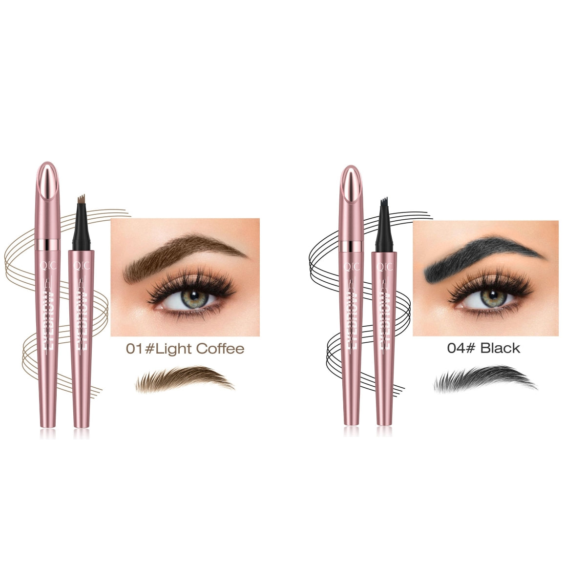eyebrow pencil creating natural brow strokes