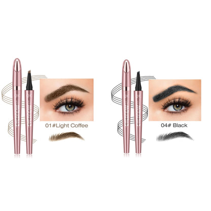 eyebrow pencil creating natural brow strokes