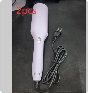 hair curling iron creating deep wave hairstyle