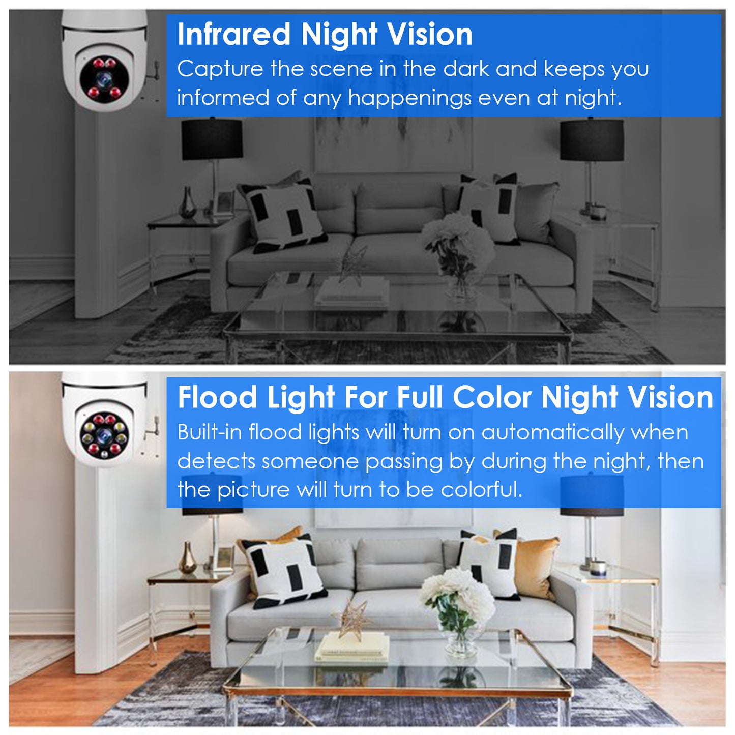 E27 WIFI Bulb Camera 1080P – Smart Home Security with Easy Installation