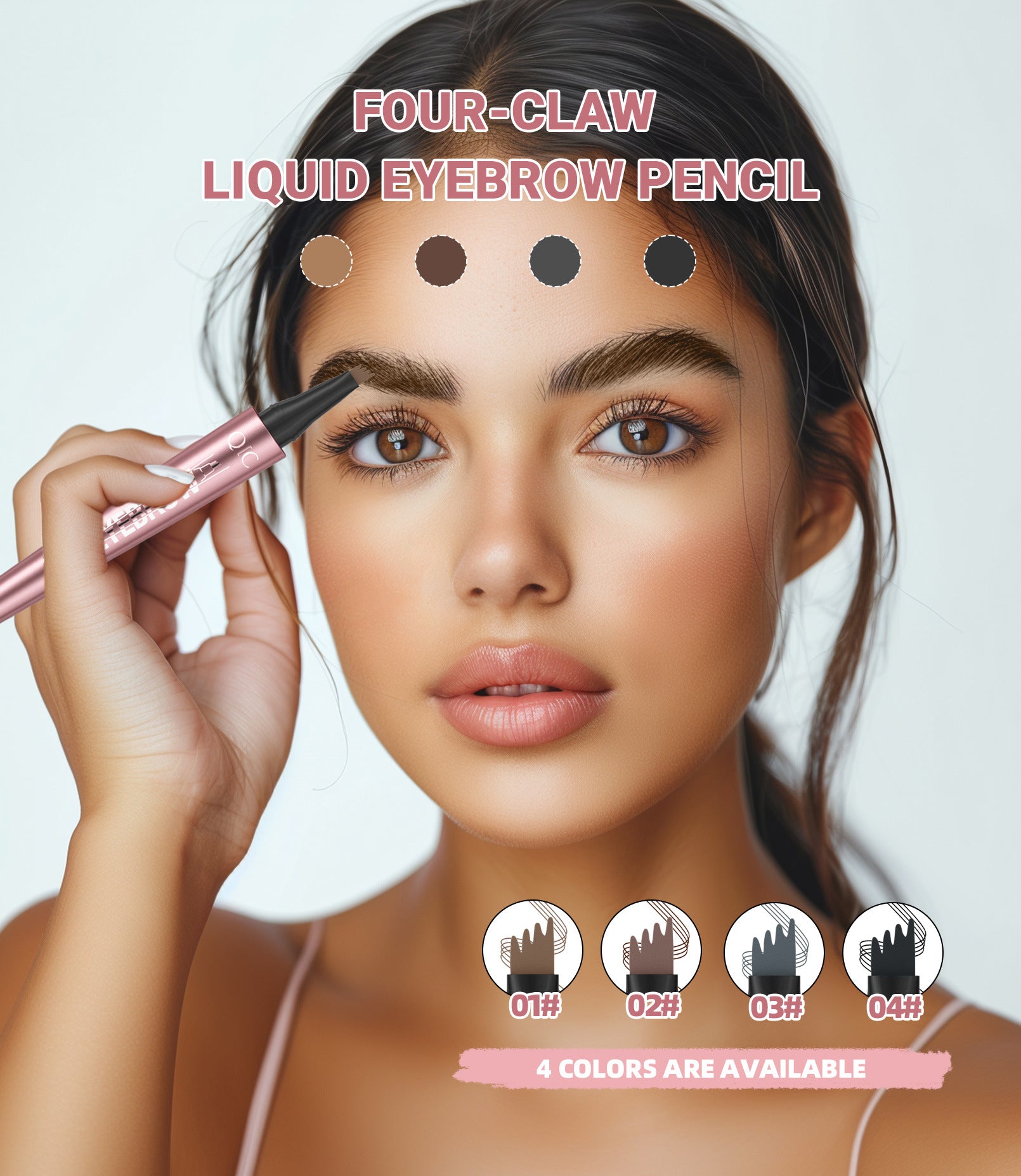 eyebrow pencil creating natural brow strokes