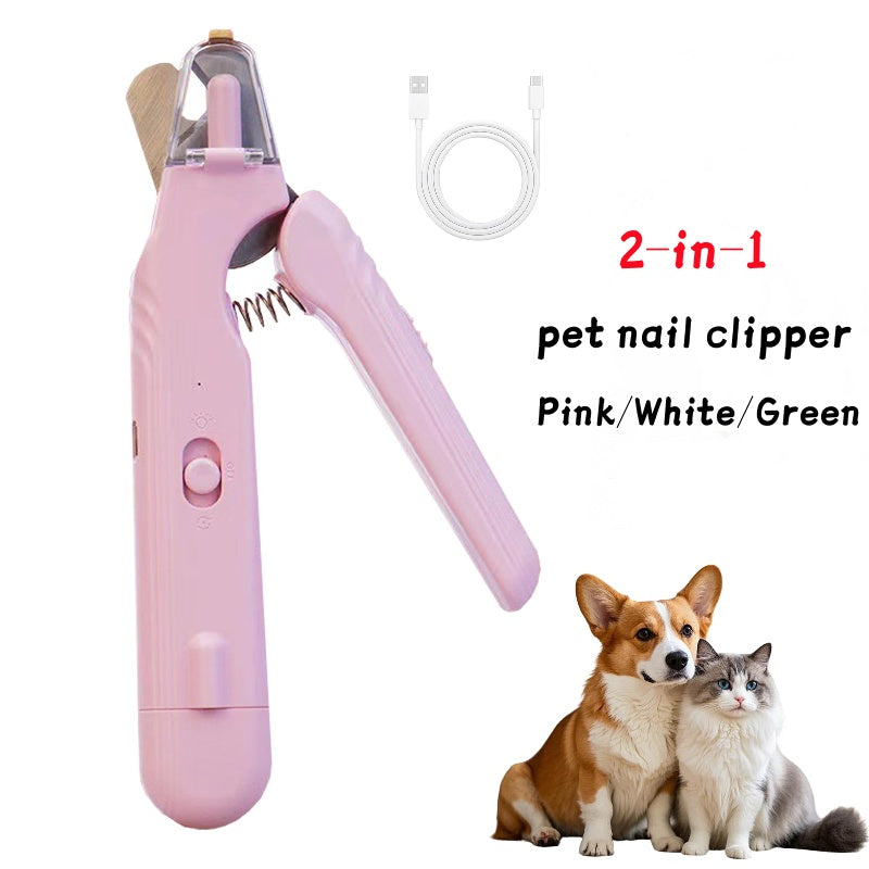 pet nail grinder in use trimming pet nails