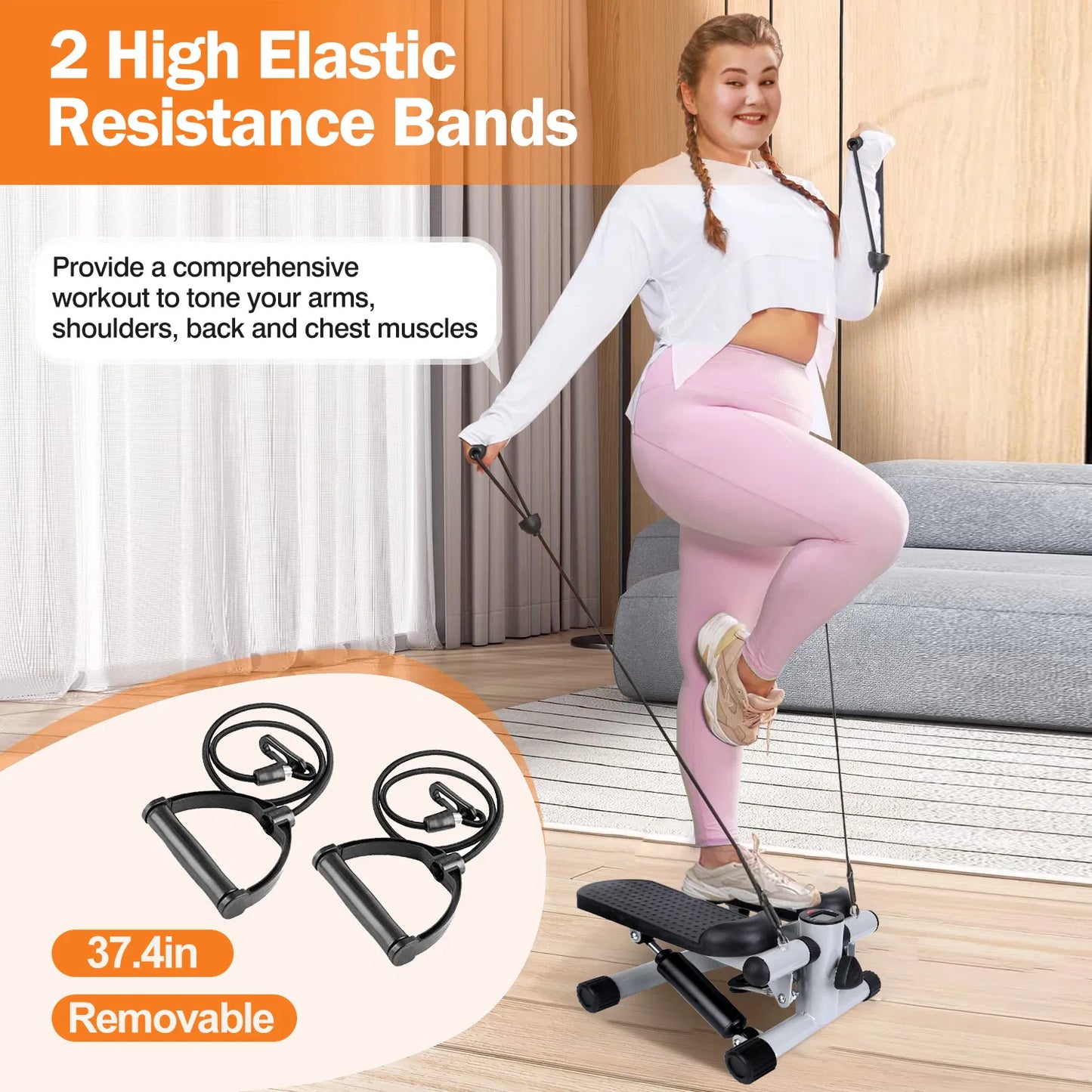 mini fitness stepper home workout machine with LCD