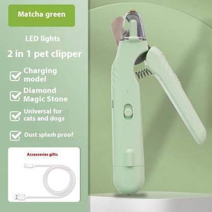 pet nail grinder in use trimming pet nails