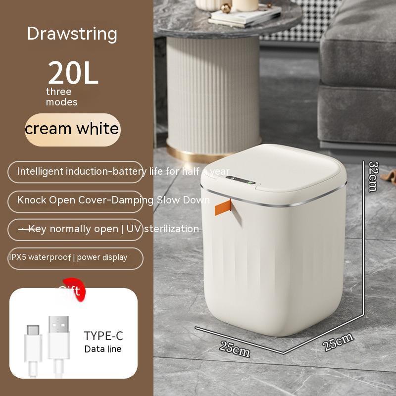 Smart trash can lifestyle use in kitchen and bedroom