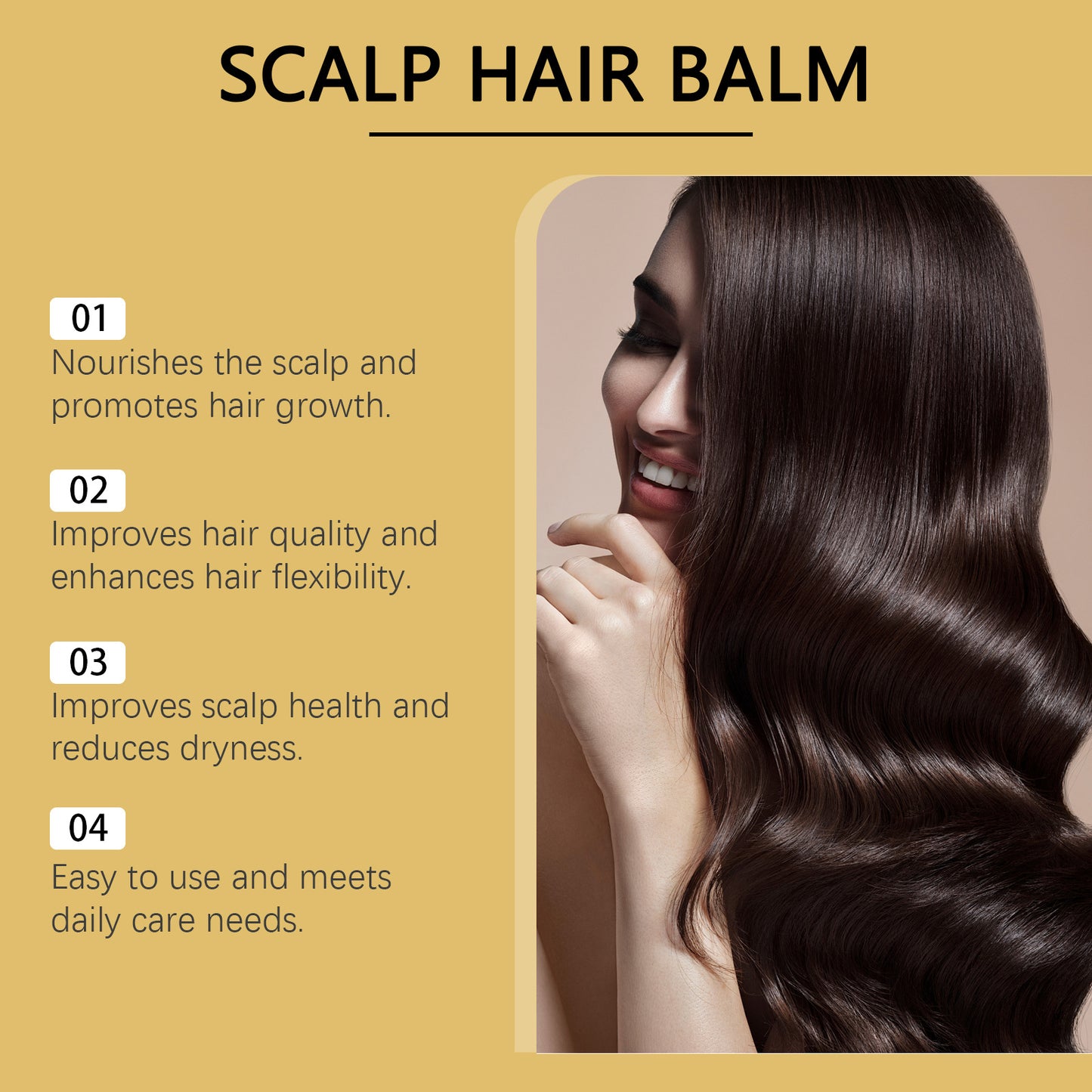 Hair Care Cream benefits, nourishing scalp balm that improves hair health and flexibility.