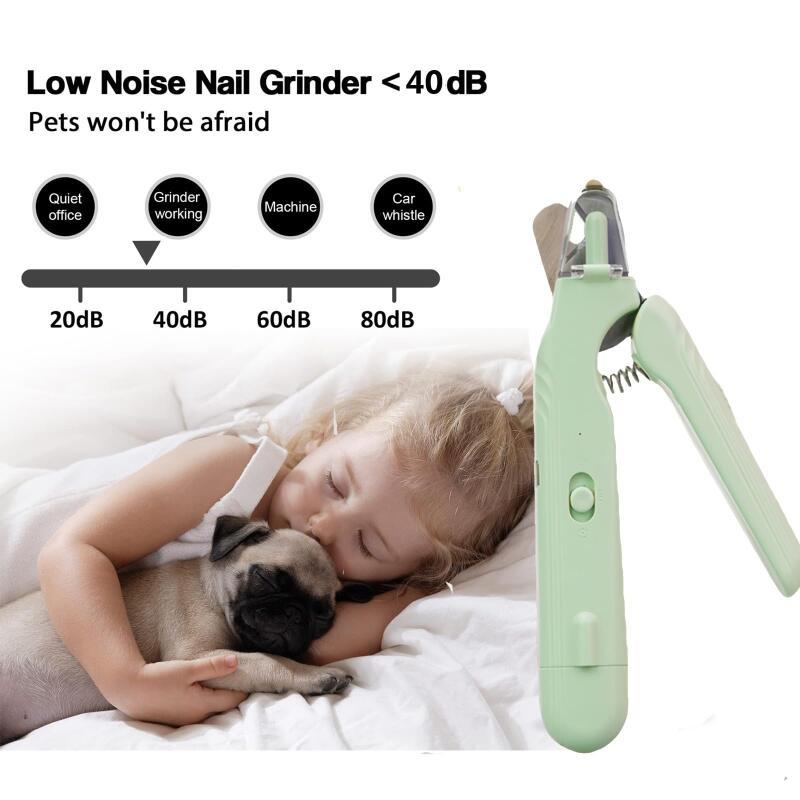pet nail grinder in use trimming pet nails