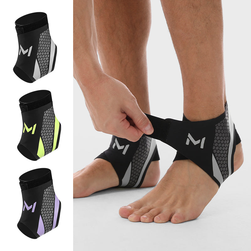 Ankle Support | Compression Foot Sleeve Brace being worn by a person for stability during activities.