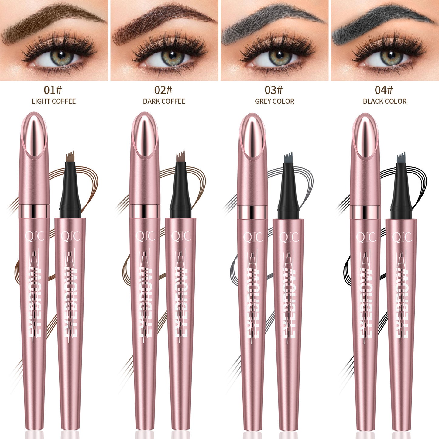 eyebrow pencil creating natural brow strokes
