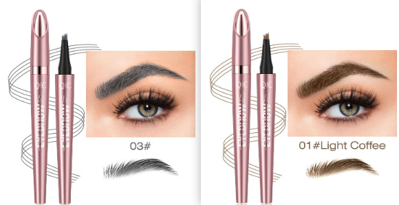 eyebrow pencil creating natural brow strokes