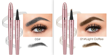 eyebrow pencil creating natural brow strokes