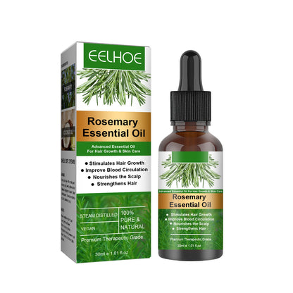 Rosemary Hair Oil in a brown bottle with a dropper, promoting hair growth and scalp nourishment.