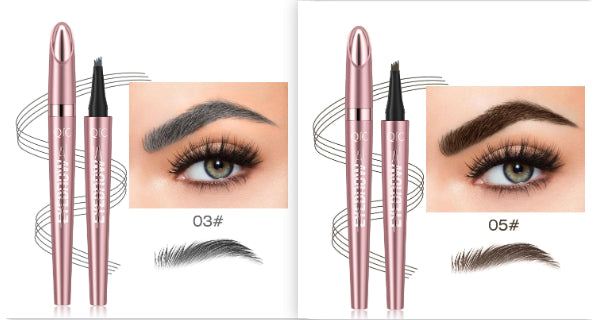 eyebrow pencil creating natural brow strokes