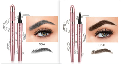 eyebrow pencil creating natural brow strokes