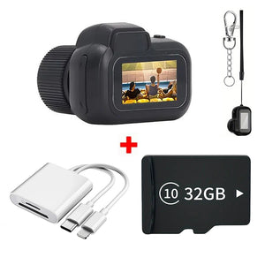 Mini Keychain Camera with 32GB Card