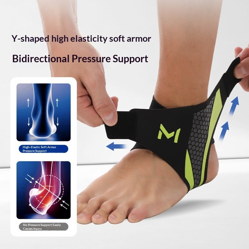 Ankle Support | Compression Foot Sleeve Brace featuring Y-shaped high elasticity soft armor and bidirectional pressure support.