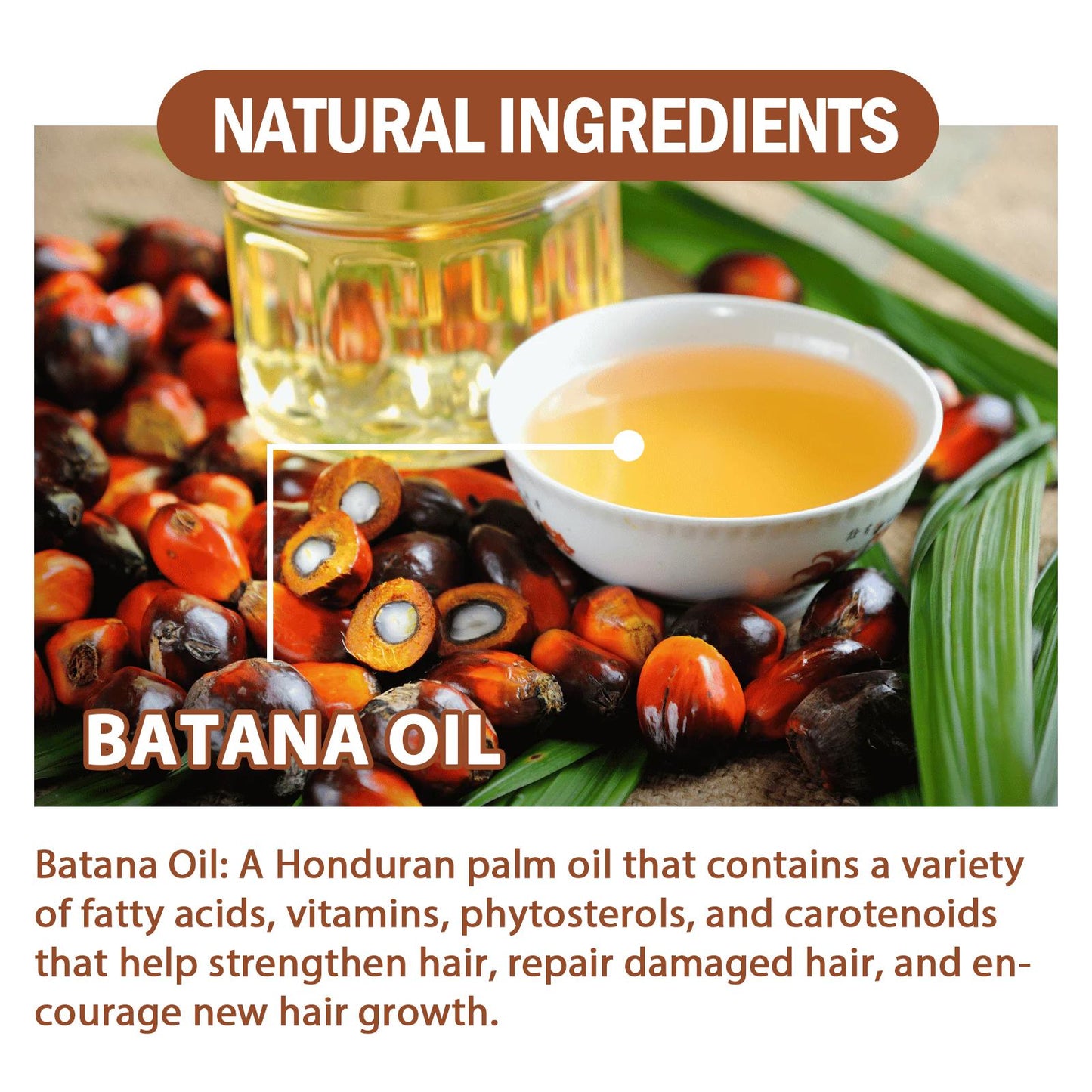 1: Batana hair oil applied to hair during routine