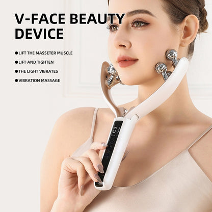 EMS face massager microcurrent V-Roller for skin lifting