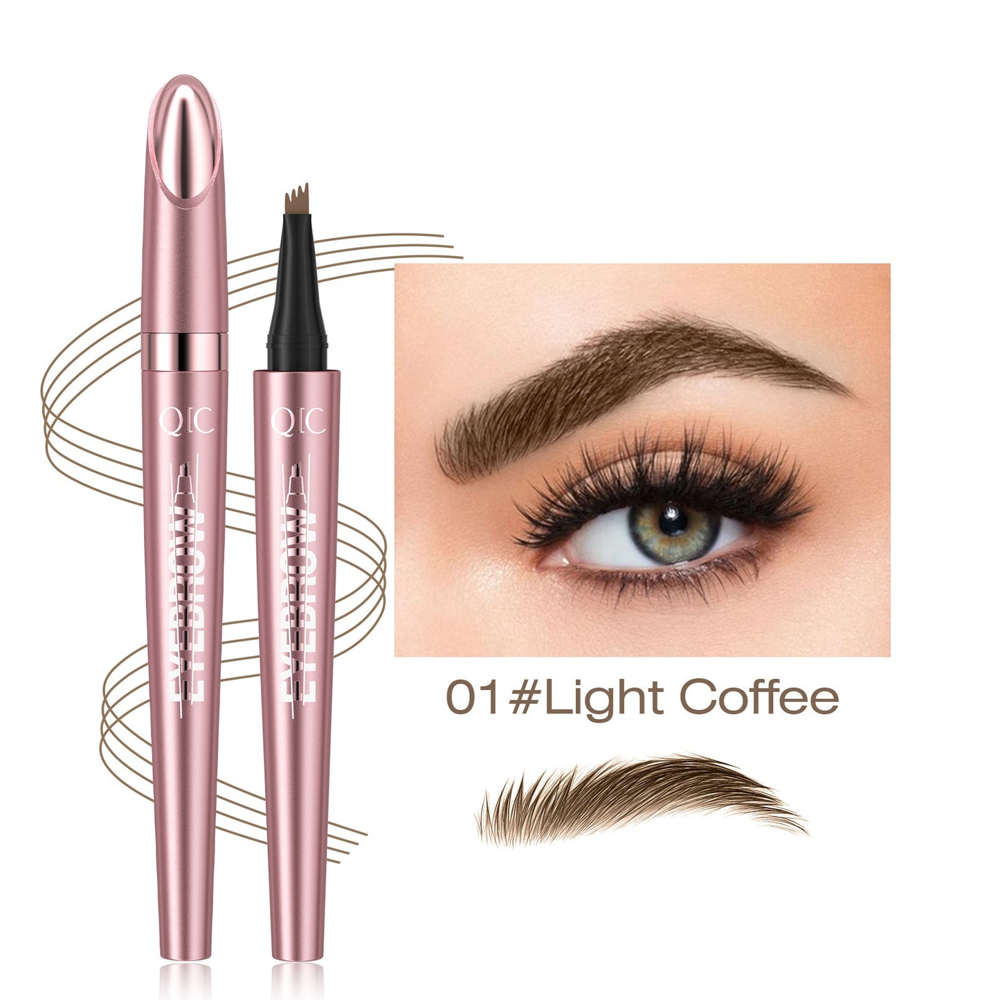 eyebrow pencil creating natural brow strokes