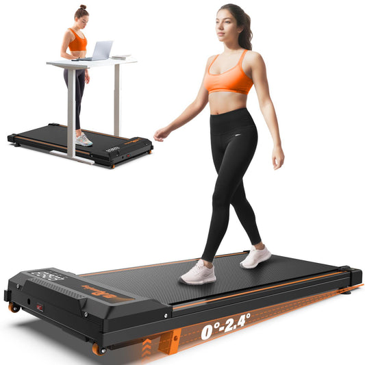 incline treadmill in use at home workout area