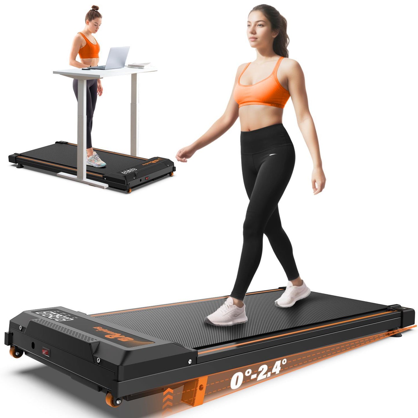 incline treadmill in use at home workout area